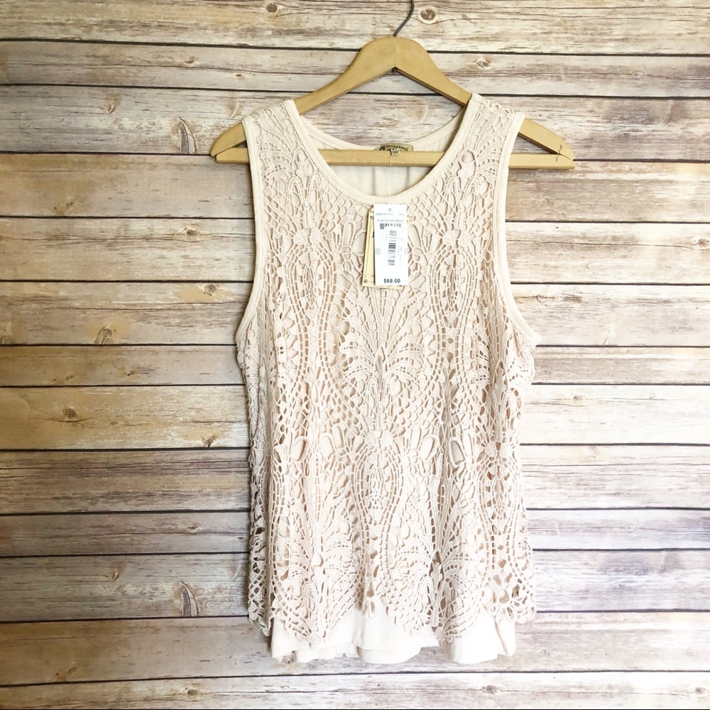 Lace Sleeveless Democracy Blouse 1X